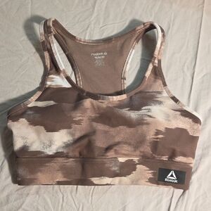 Reebok Gravity Earth Tone Camo Sports Bra NWOT